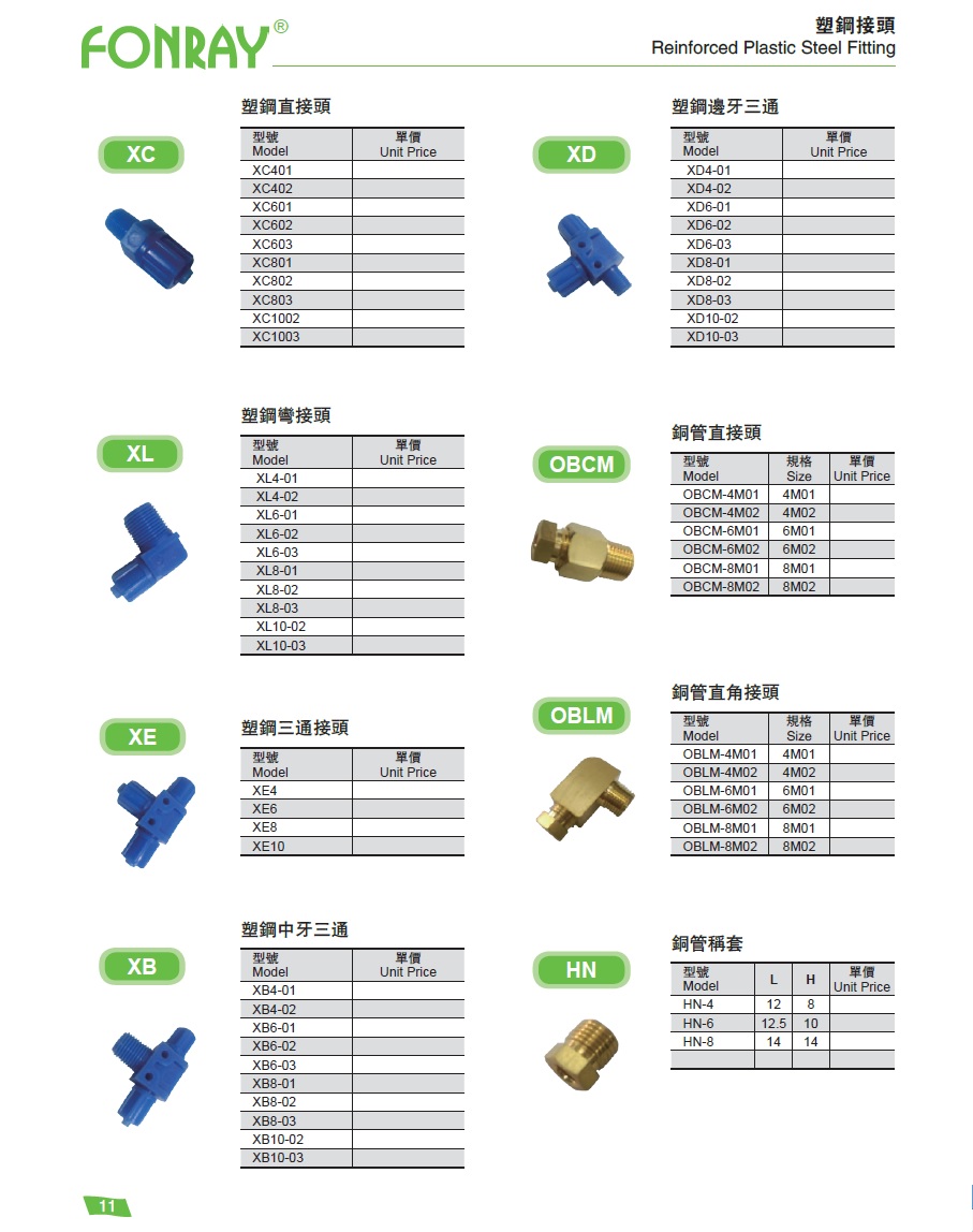 銅接頭 / 鐵接頭 / 其他接頭 - 塑鋼接頭