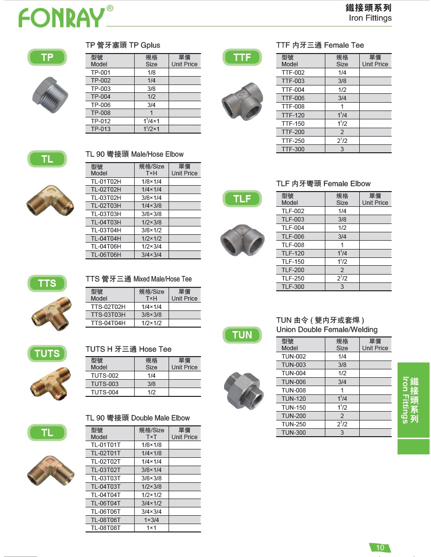 銅接頭 / 鐵接頭 / 其他接頭 - 鐵接頭
